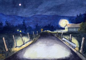 Canon Moon / Greg Moon / Watercolor / 11 x 15 (uf) / 22 x 26 (f) / $935