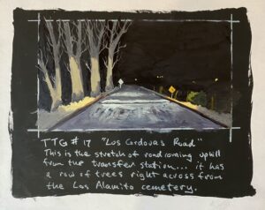 Taos Travel Guide 17 / Greg Moon / Gouache on Board / 8 x 10 / $235