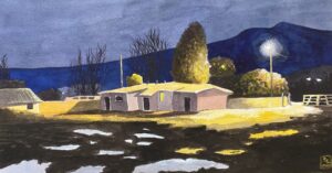 Spring Thaw / Greg Moon / Watercolor / 11 x 20 (uf) / 22 x 31 (f) / $1,150