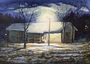 Alonzo's Place / Greg Moon / Watercolor / 11 x 15 (uf) / 22 x 26 (f) / $935