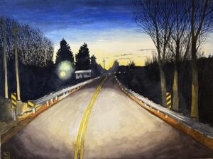 Twilight on Los Cordovas / Greg Moon / Watercolor / 22 x 30 (uf) / 33 x 41 (f) / $2,450